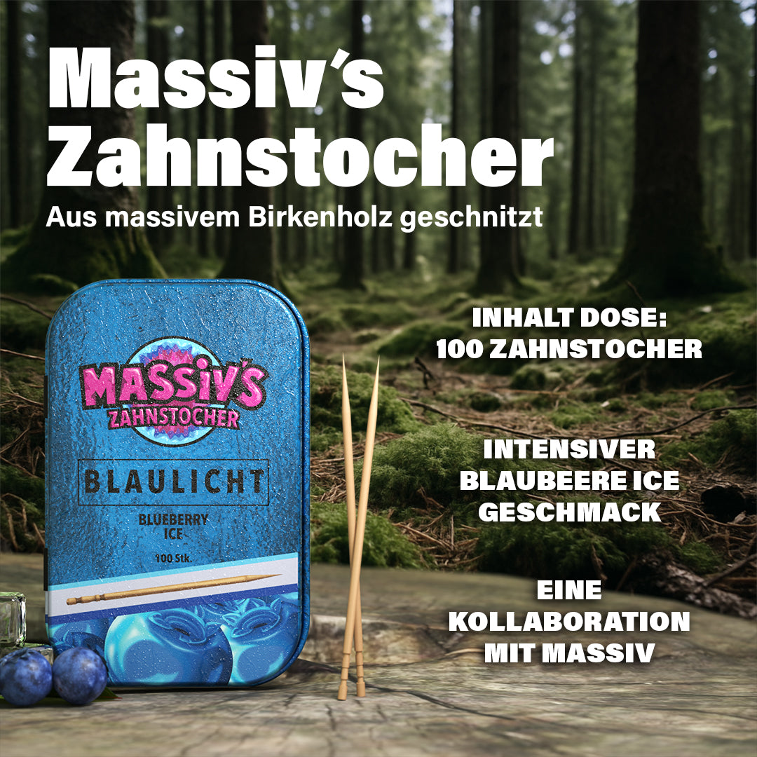 Massiv´s Zahnstocher - 100 Stk. Blaulicht