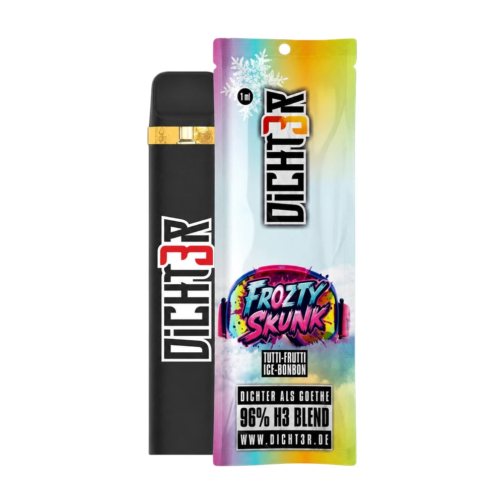DICHT3R - 96% H3 Blend Vape - Frozty Skunk (Tutti-Frutti Icebonbon)