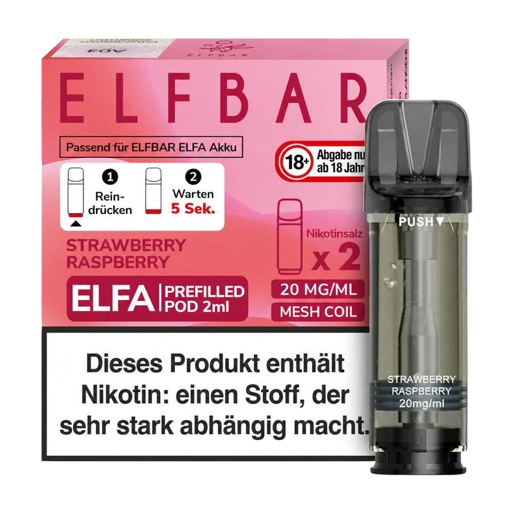 ELFA CP Prefilled Pod Strawberry Raspberry 20mg/ml