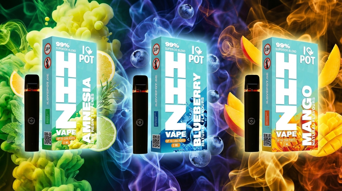 Die meistgewählten HHZ Vape Pens im Überblick – Blueberry, Amnesia & Mango im Vergleich