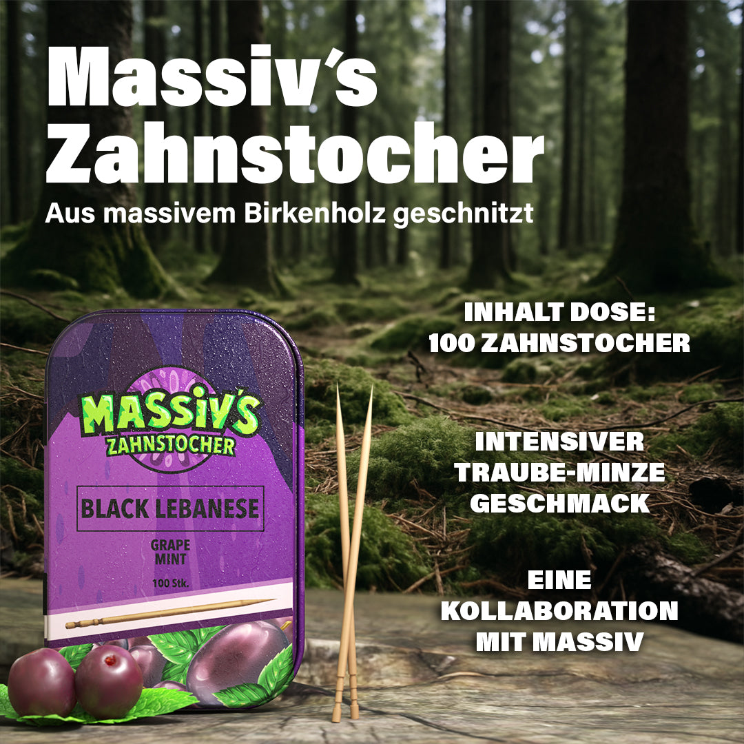 Massiv´s Zahnstocher - 100 Stk. Black Lebanese