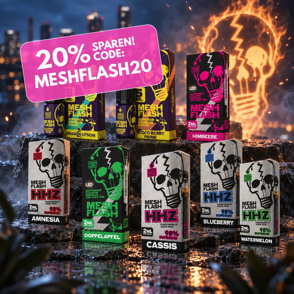 Meshflash Vapes mit 20 Prozent Rabatt und Code MESHFLASH20