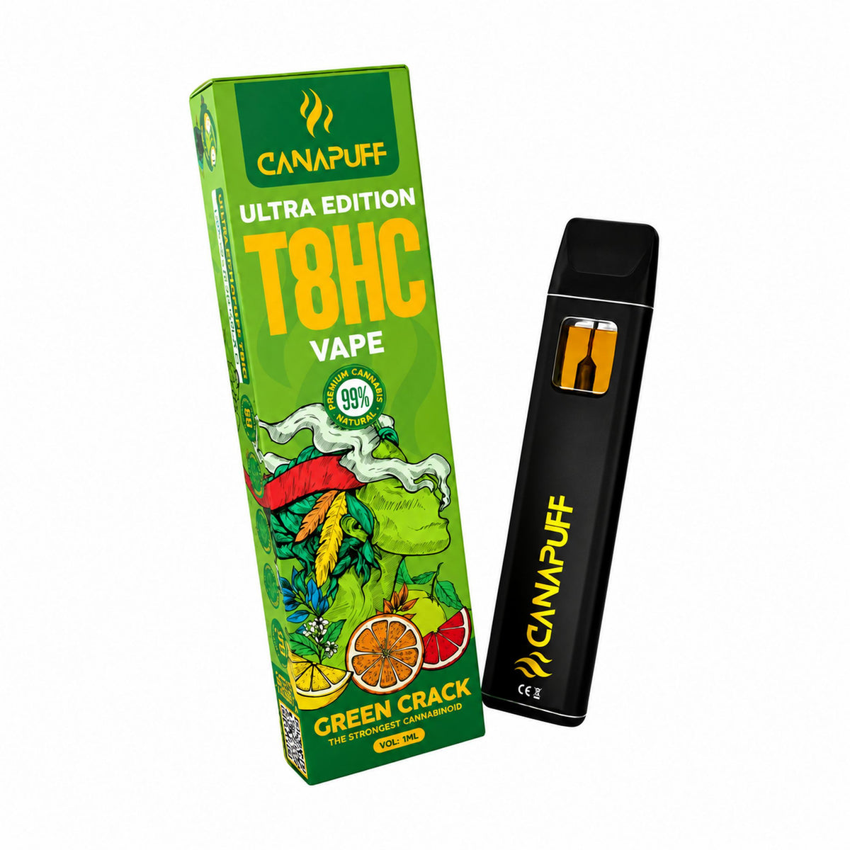 T8HC Vape Green Crack Ultra Edition 99% 1ml | Cannabude