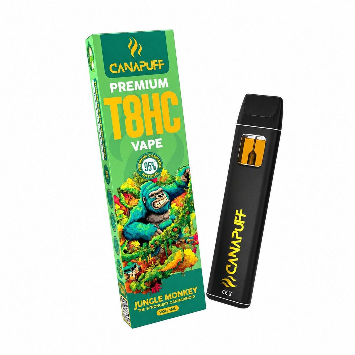 T8HC Vape Jungle Monkey 95% 1ml | Cannabude