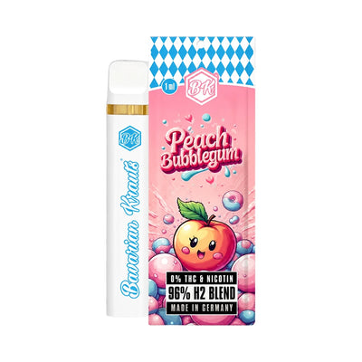 BK Vapes H2 96% - Peach Bubblegum 1ml