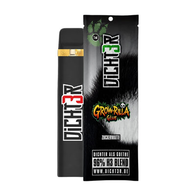 DICHT3R - 96% H3 Blend  Vape - Grow-Rilla Glue (Zuckerwatte)