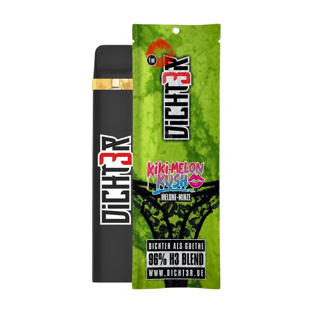 DICHT3R - 96% H3 Blend  Vape - Kiki Melon Kush (Melone Minze)